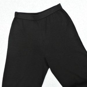 SaNTaNa KNiT St John Basics Pant Black Wide Leg Ultra High Waist Pull On USA